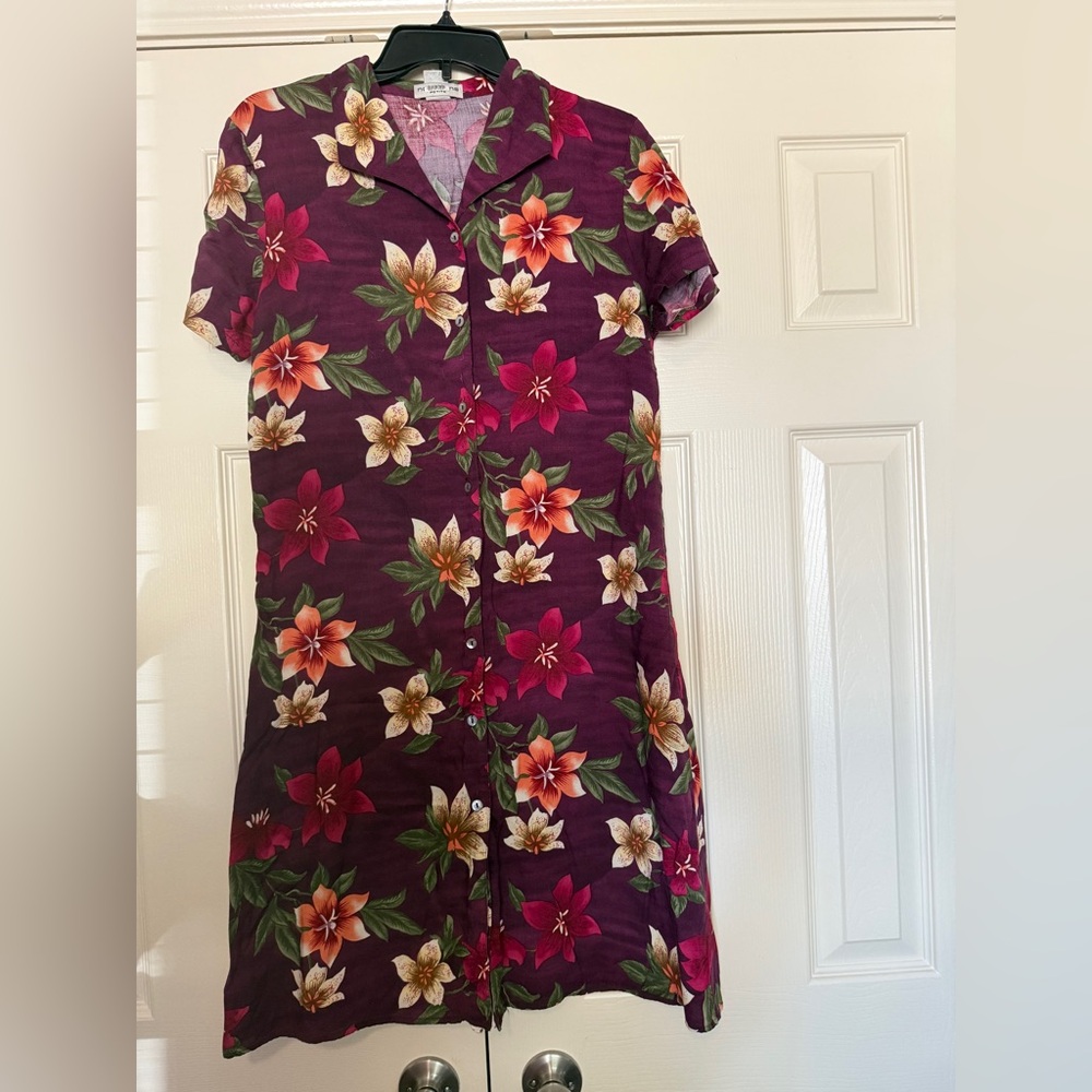 Vintage Normans Petite Floral Purple Dress